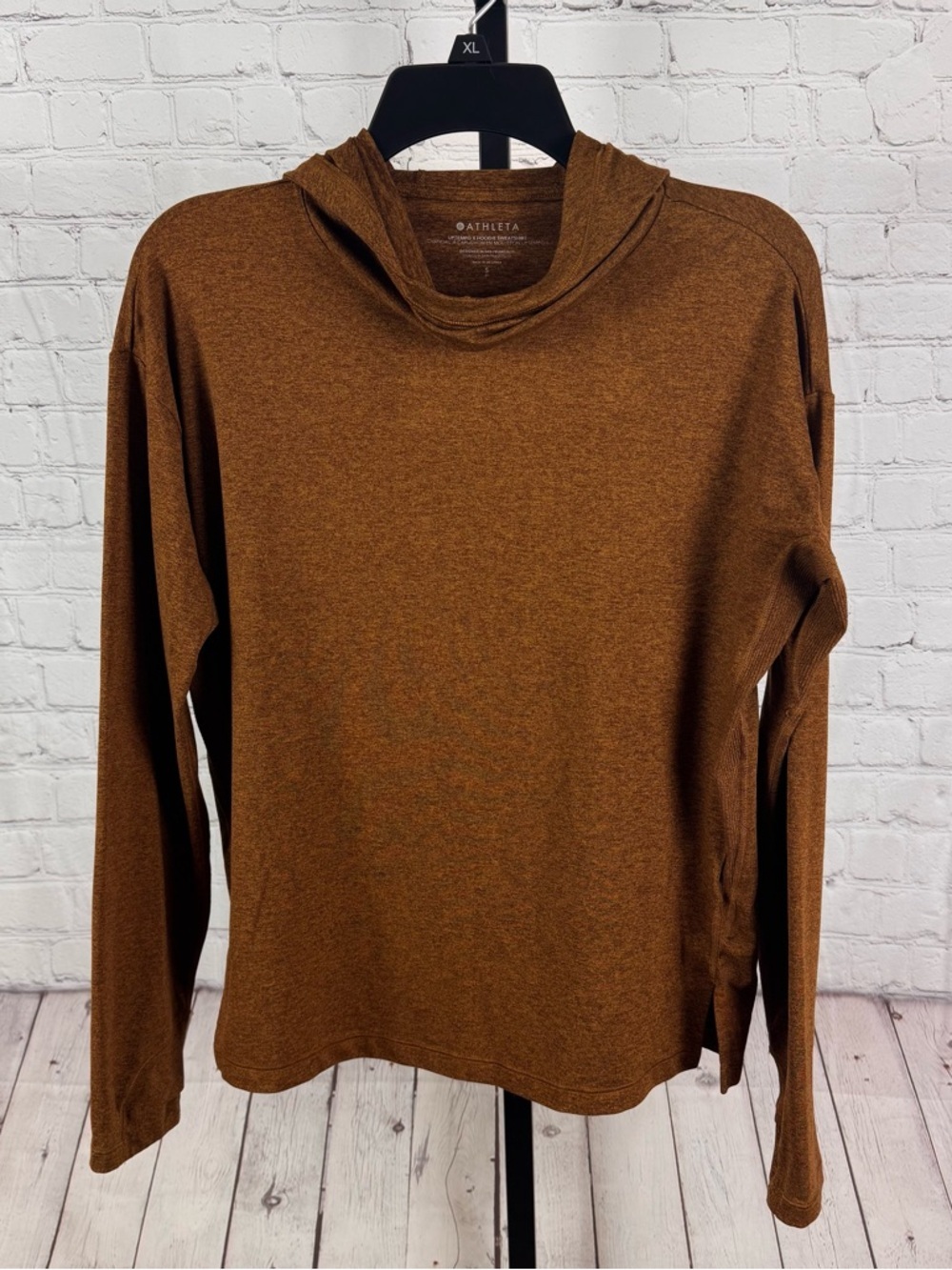 Athleta Uptempo II Hoodie Sweatshirt Copper Lightweight Size Small